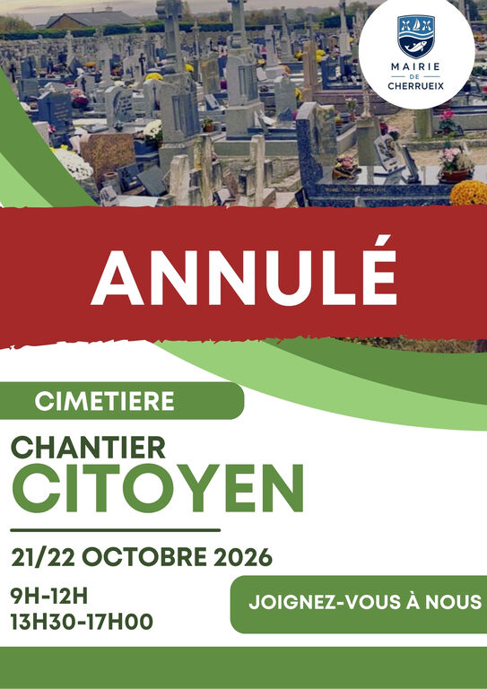 Cimetière – Annulation du chantier citoyen de demain