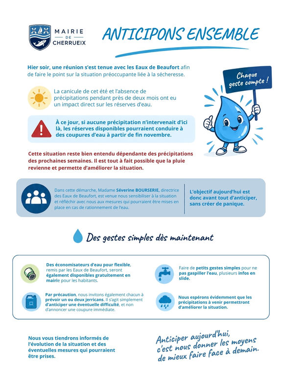 RESSOURCE EN EAU : ANTICIPONS ENSEMBLE