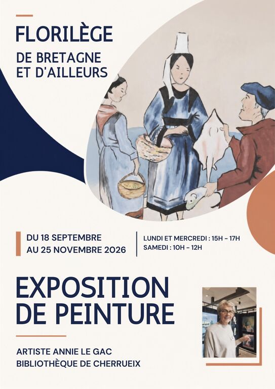 EXPOSITION DE PEINTURES À LA BIBLIOTHÈQUE DE CHERRUEIX